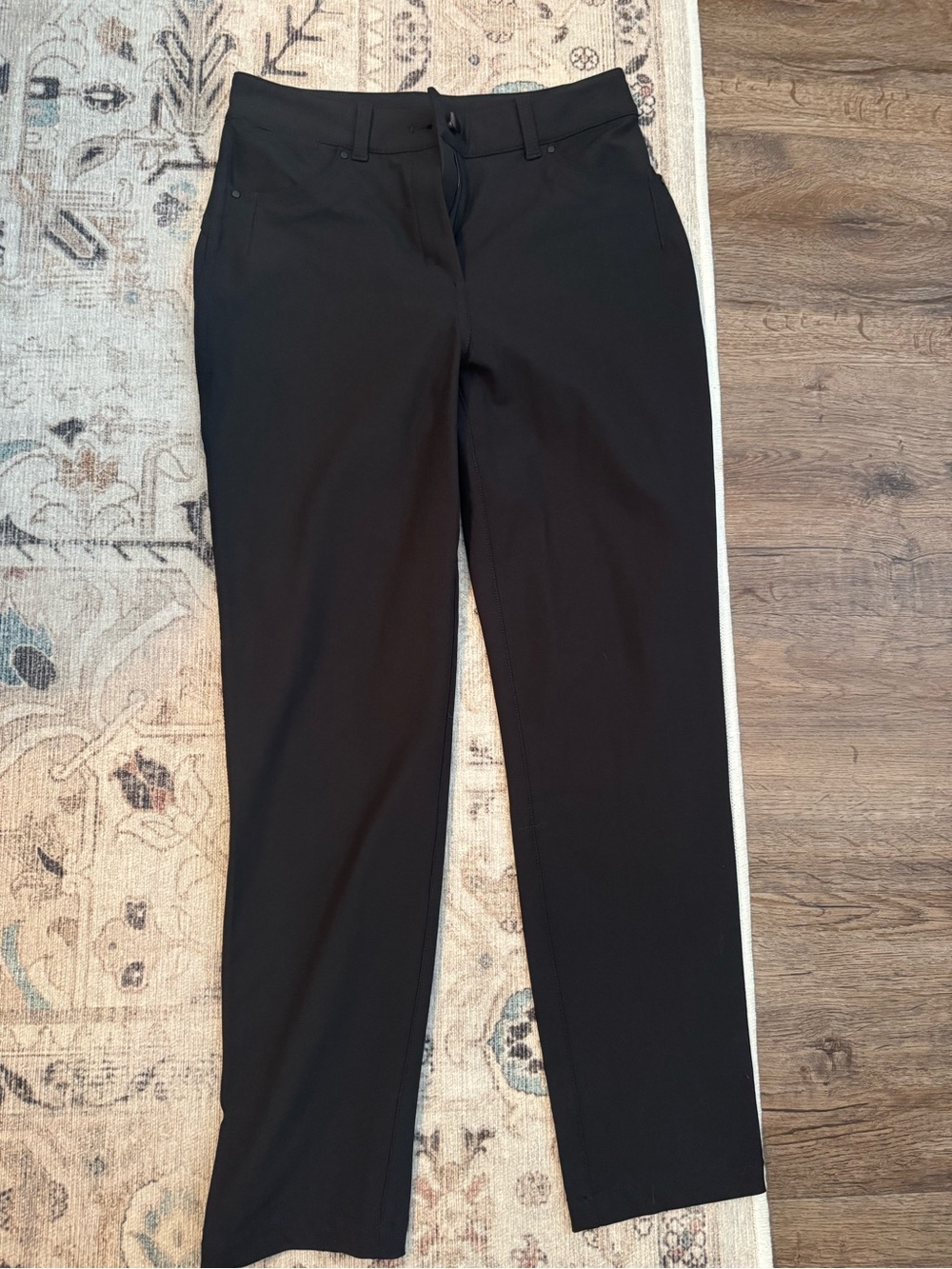 lululemon athletica Straight Leg Pants — Black with White Side Stripe